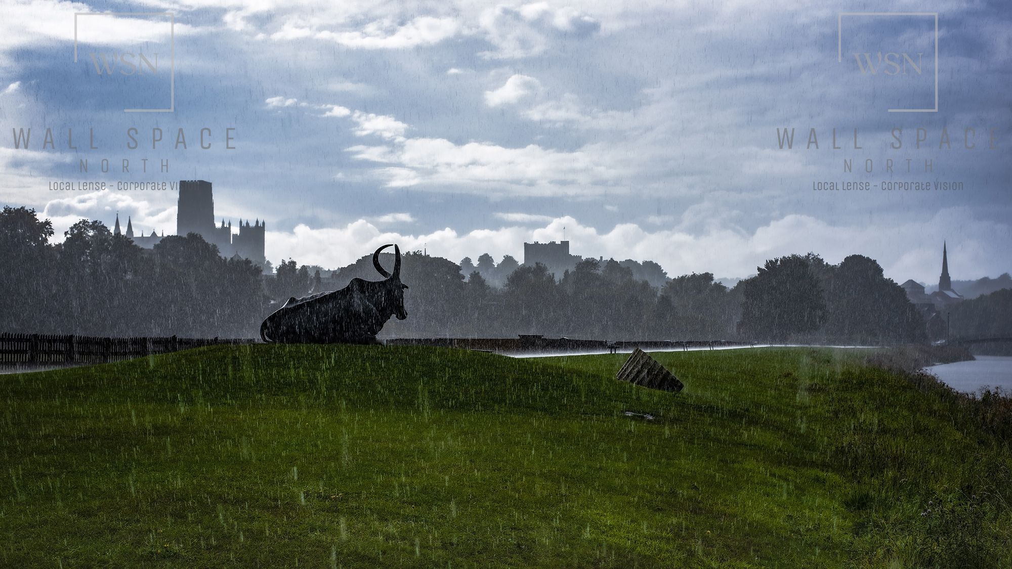 High dynamic range cityscape of Durham Cathedral — fine art photography for office art subscriptions